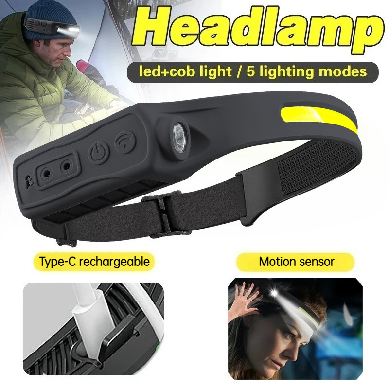 Outdoor Power Head - Lampe frontale puissante à capteur LED