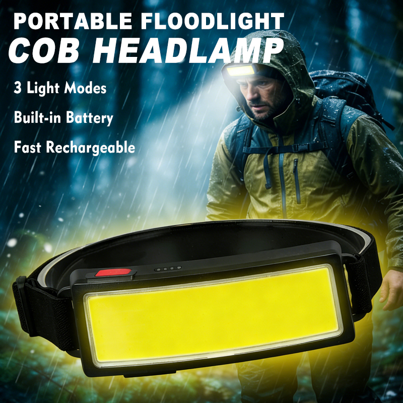 Outdoor Power Head - Lampe frontale puissante à LED COB,