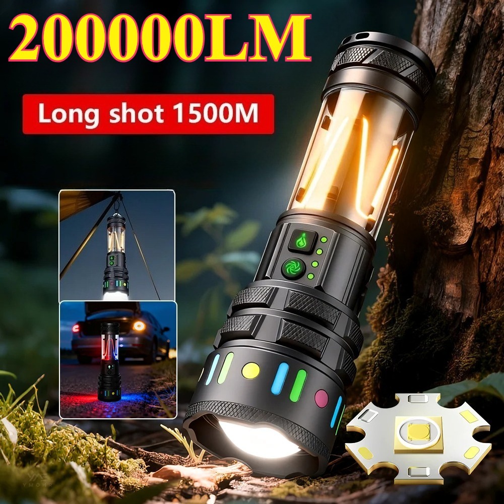 Outdoor Powerbank - Lampe torche LED ultra-lumineuse puissante, rechargeable