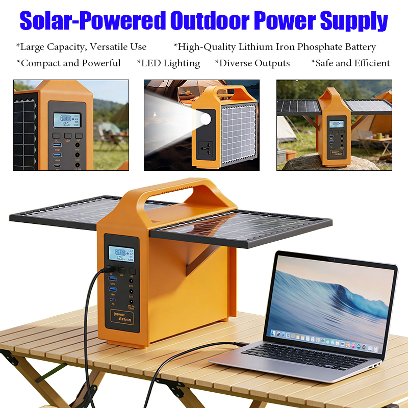 Outdoor Power Source - Station d'alimentation solaire portable 150W avec