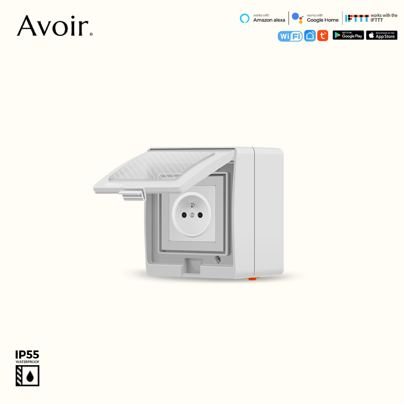 Outdoor Power Outlet With Remote Control - Avoir-Prises électriques WiFi Tuya, prise FR