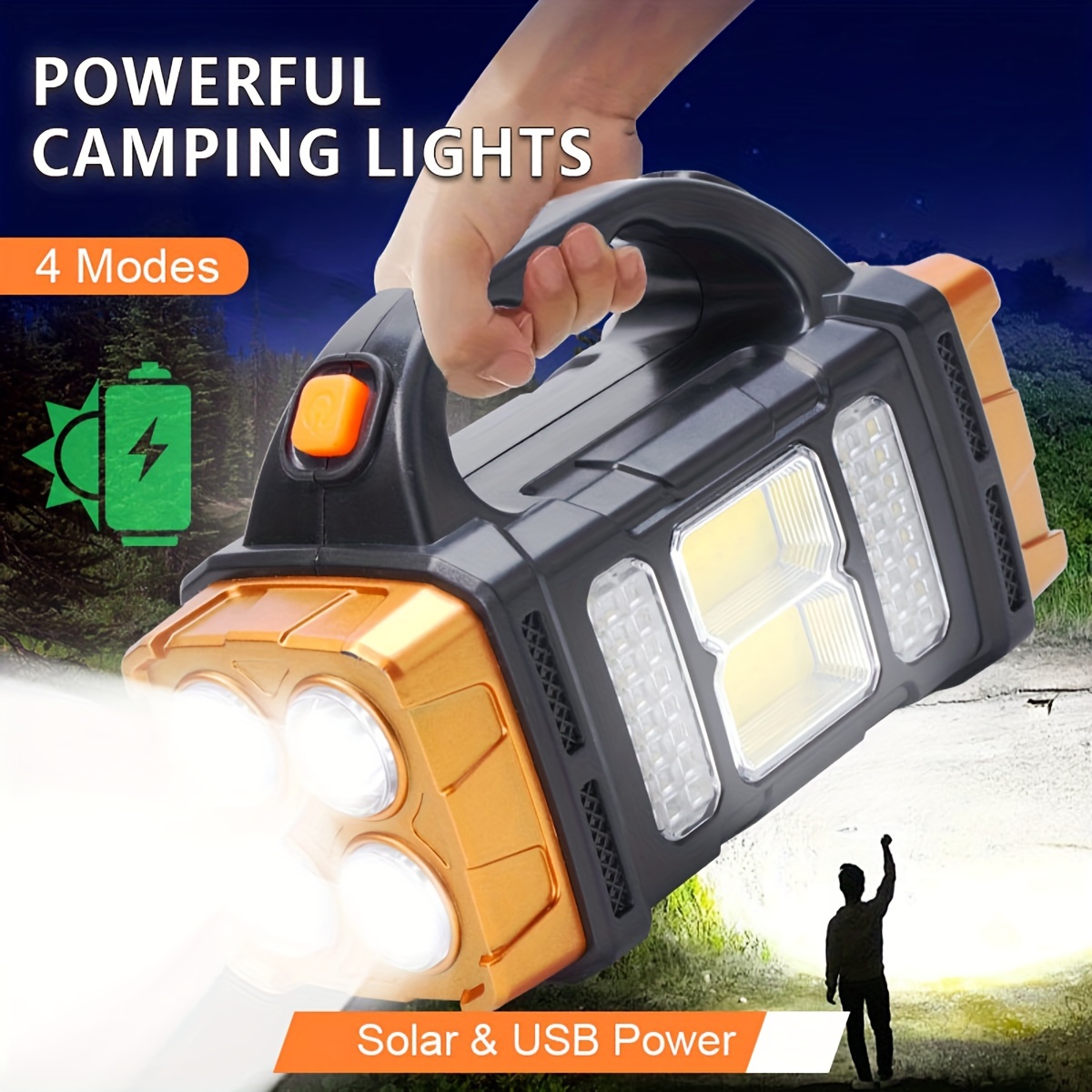 Outdoor Powerbank - Nouvelle lampe torche LED solaire rechargeable
