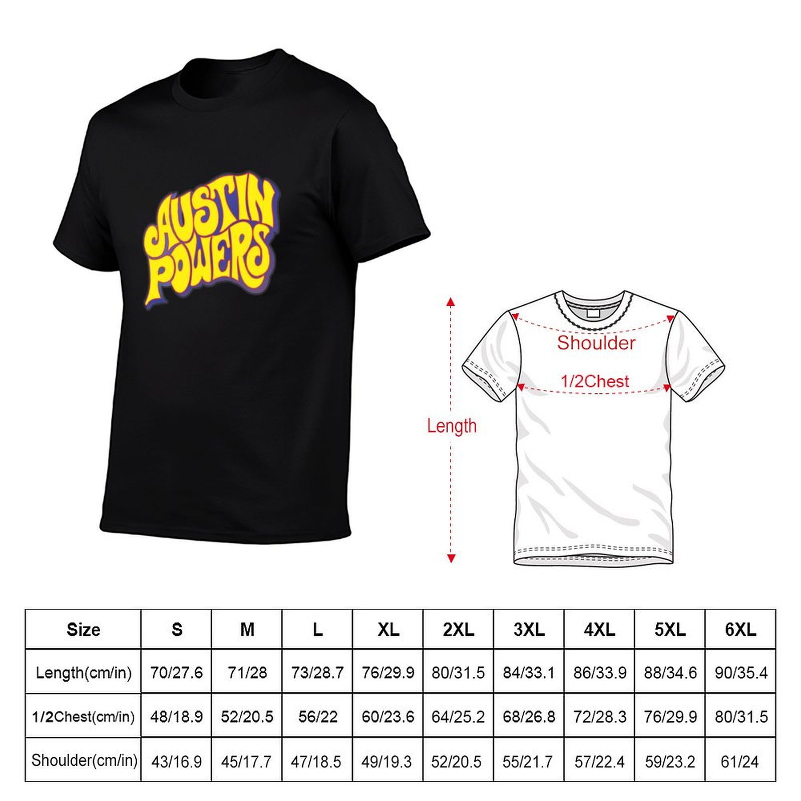 T-shirt Austin Powers Merchand - Outdoor Power Austin avis et prix
