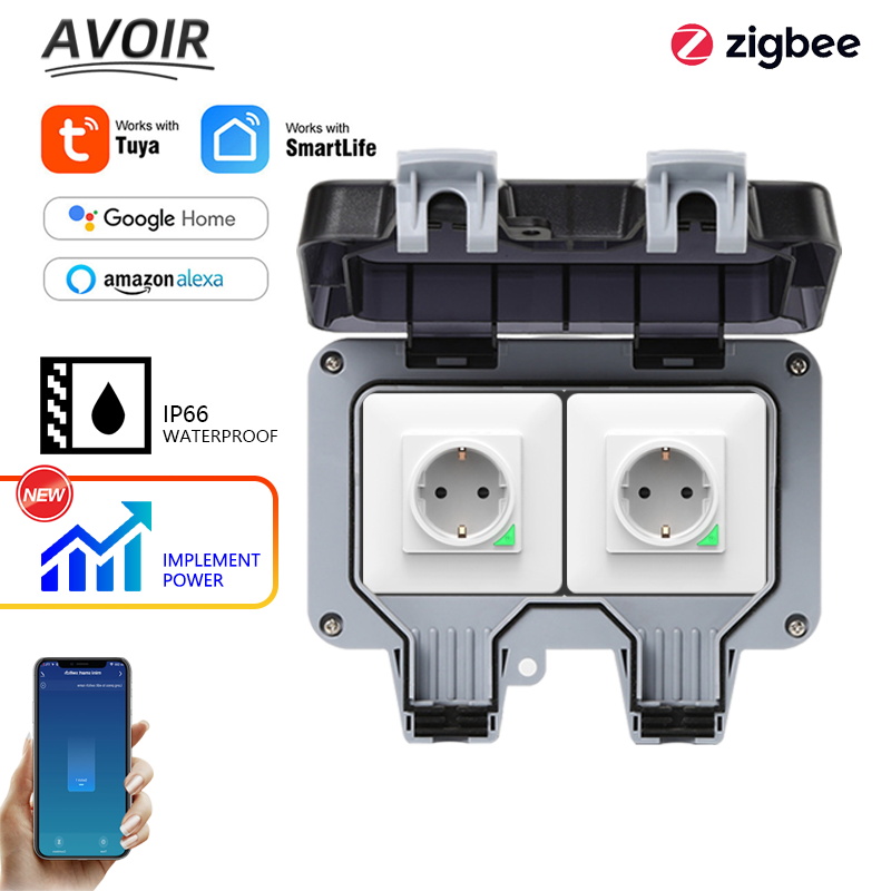 Avoir Tuya Zigbee prises élect - Outdoor Power Outlet With Remote Control avis et prix