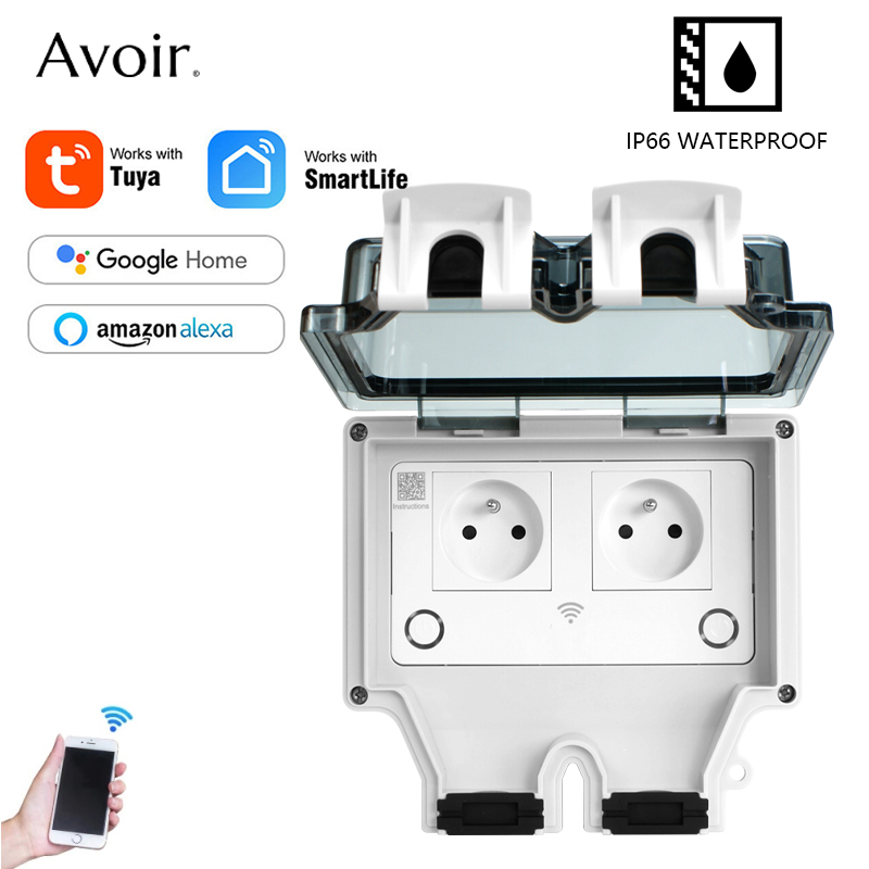 Avoir Tuya – prise de courant  - Outdoor Power Outlet With Remote Control avis et prix